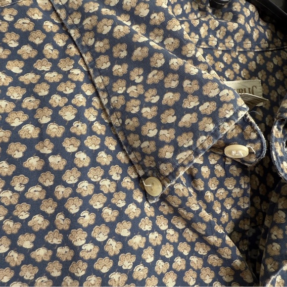 Vintage Banana Republic men’s micro floral print shirt size XL - Picture 7 of 9